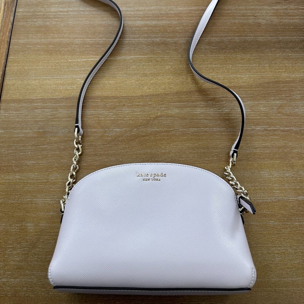 Kate Spade Hilli Dome Crossbody Small Lilac Leather Shoulder Bag